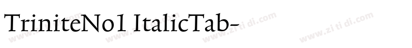 TriniteNo1 ItalicTab字体转换 TriniteNo1 ItalicTab字体转换